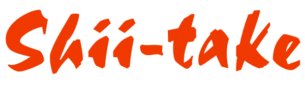 Schriftzug Shiitake Etikette