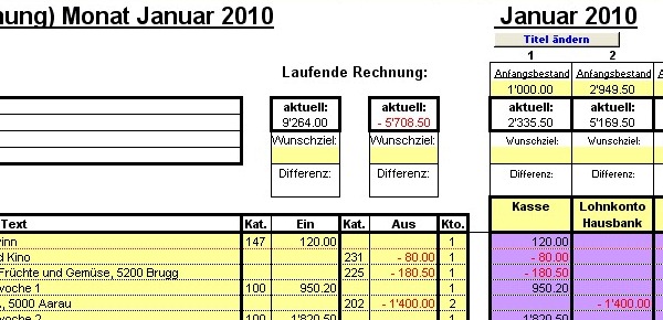 Finanzbuchhaltung auf der Basis von Microsoft Excel